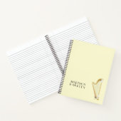 Harp Musician Music Teacher Notizblock (Innenseite)