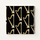 Harp Musician Music Teacher Notizblock (Rückseite)