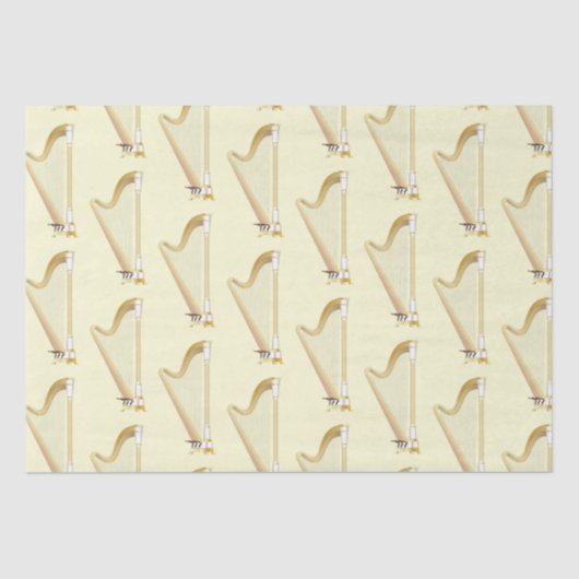 Harp Musician Music Teacher Seidenpapier (Vorderseite)