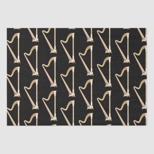 Harp Musician Music Teacher Seidenpapier (Vorderseite)