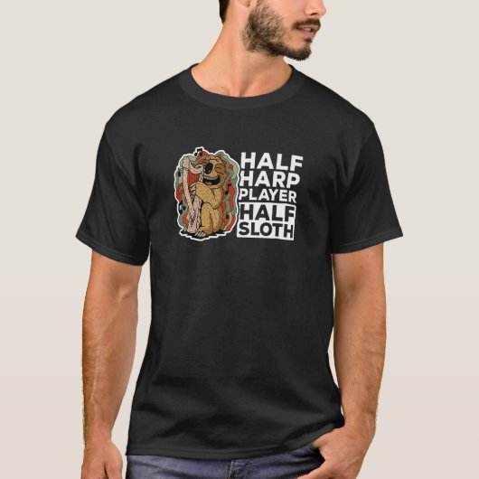 Harp Musician Sloth Musical Harpist Orchestra T-Shirt (Vorderseite)