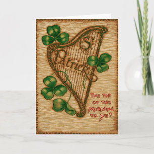 Harp of Erin Shamrock Top of The Morning Karte
