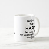Harp - Play Itself Funny Deko Music Kaffeetasse (VorderseiteRechts)