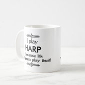 Harp - Play Itself Funny Deko Music Kaffeetasse (Vorderseite Links)