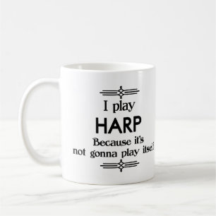 Harp - Play Itself Funny Deko Music Kaffeetasse