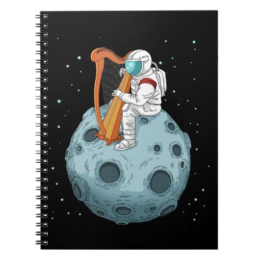 Harp Player gibt Girls Harpist Geschenk Frauen Har Notizblock (Vorderseite)