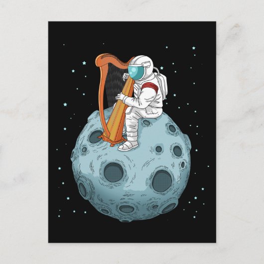 Harp Player gibt Girls Harpist Geschenk Frauen Har Postkarte (Vorderseite)