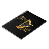 Harp Player Gift Girls Harpist Women Music Harp Notizblock (Linke Seite)