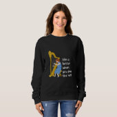 Harp Player Harpist Harp Music Instrument Sweatshirt (Vorne ganz)