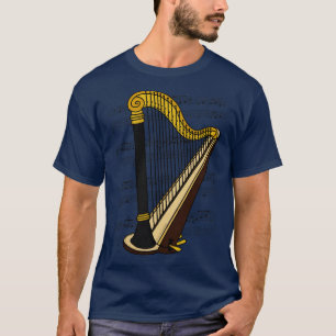 Harp Player Harpist String Musician Color T-Shirt