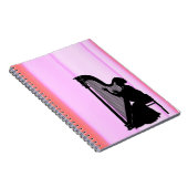Harp Player Pink Vorhang Notebook Notizblock (Rechte Seite)
