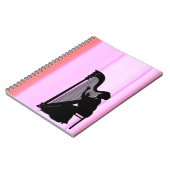 Harp Player Pink Vorhang Notebook Notizblock (Linke Seite)