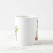 Harp Playing Stickman Kaffeetasse (Mittel)
