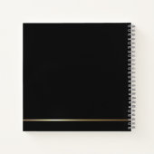 Harp Teacher Stilvolle Script Music Gold Black Notizblock (Rückseite)
