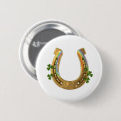 Harp und Shamrocks Button (Vorne & Hinten)