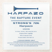 Harpazo Rapture Event Glasuntersetzer (Vorderseite)