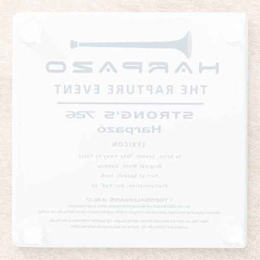 Harpazo Rapture Event Glasuntersetzer (Rückseite)