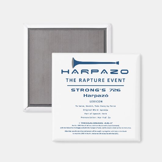 Harpazo Rapture Event Magnet (Vorderseite/Rückseite)
