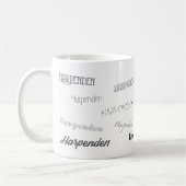 Harpenden Schriftart Kaffeetasse (Links)