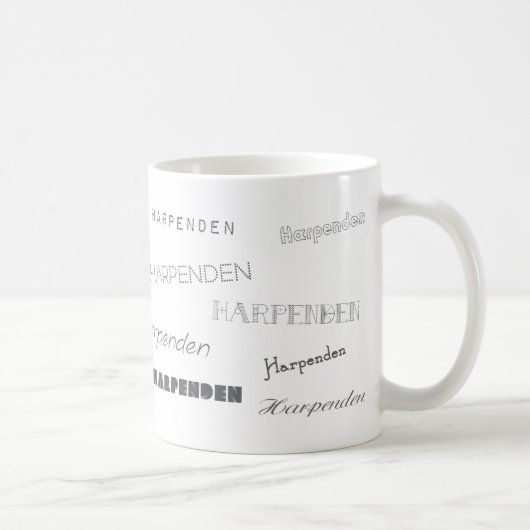 Harpenden Schriftart Kaffeetasse (Rechts)