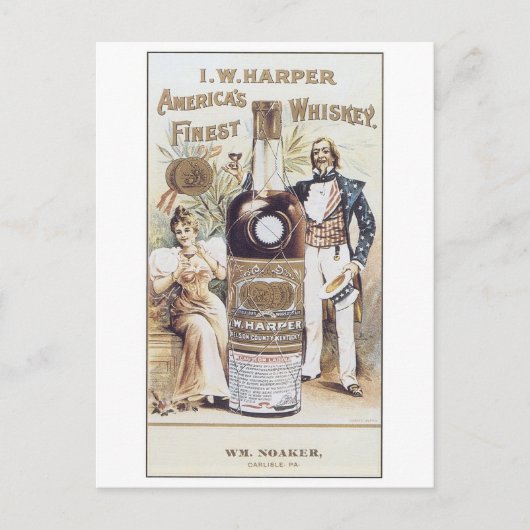 Harper Americas Finest Whiskey Postkarte (Vorderseite)