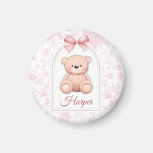 Harper Benutzerdefiniertes rosa Teddy-Bär-Kinder Magnet