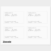 Harper Chai Latte Style Matte Candle Label Rechteckiger Aufkleber (Blatt)