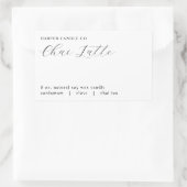 Harper Chai Latte Style Matte Candle Label Rechteckiger Aufkleber (Tasche)