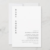 HARPER Einfache moderne Minimalistische Babydusche Einladung (Vorderseite)