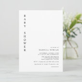 HARPER Einfache moderne Minimalistische Babydusche Einladung (Stehend Vorderseite)