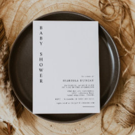 HARPER Einfache moderne Minimalistische Babydusche Einladung