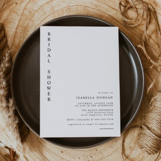 HARPER Einfaches modernes Minimalistisches Brautpa Einladung