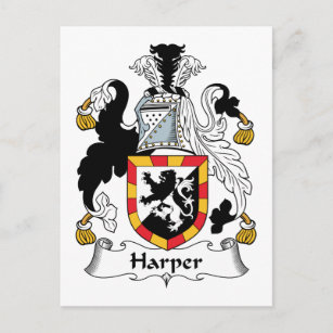 Harper Familienwappen Postkarte
