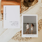 HARPER Modernes einfaches Foto Hochzeit speichern  Einladung