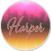 Harper Vorname Name golden pink Aufkleber Sticker (Vorderseite)