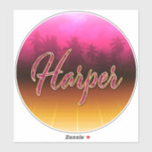 Harper Vorname Name golden pink Aufkleber Sticker (Blatt)