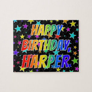 "HARPER" Vorname, Spaß "GLÜCKLICHER BIRTHTAG" Puzzle