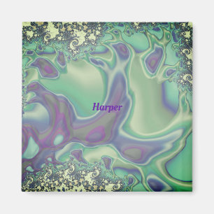 HARPER ~ Weiches Pastellmuster ~ Personalisiert Magnet