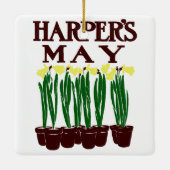 Harper's 1899 Edward Penfield Daffodils Keramikornament (Rückseite)
