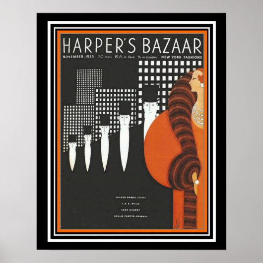 Harper's Bazaar Art Deco Cover 16 x 20 Poster (Vorne)