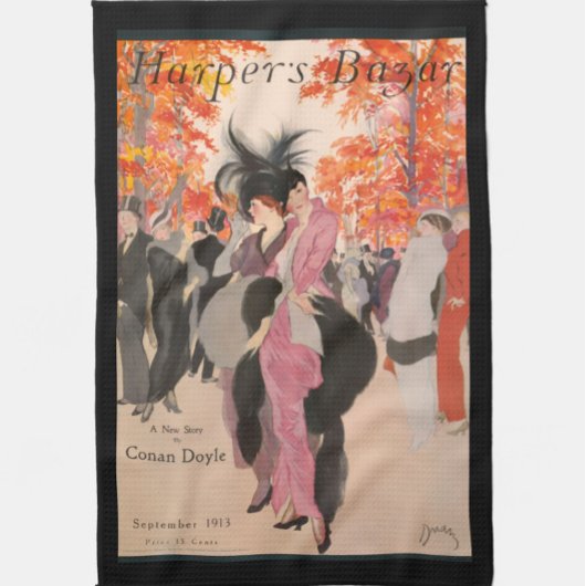 Harper's Bazaar fall fashion 1913 art deco Geschirrtuch