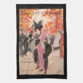 Harper's Bazaar fall fashion 1913 art deco Geschirrtuch (Vertikal)