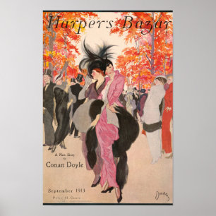 Harper's Bazaar Herbstmode 1913 Art Deco Poster