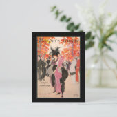 Harper's Bazaar Herbstmode 1913 Art Deco Postkarte (Stehend Vorderseite)