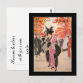 Harper's Bazaar Herbstmode 1913 Art Deco Postkarte (Vorne/Hinten)