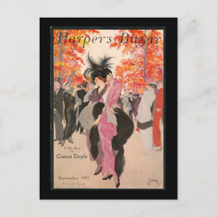 Harper's Bazaar Herbstmode 1913 Art Deco Postkarte