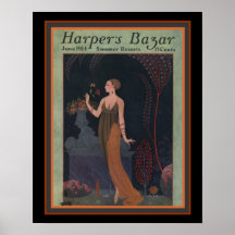 Harpers Bazar- Barbier 1914 Deko Cover 16 x 20
