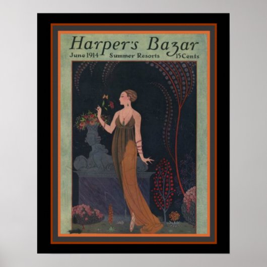Harpers Bazar- Barbier 1914 Deko Cover 16 x 20 (Vorne)
