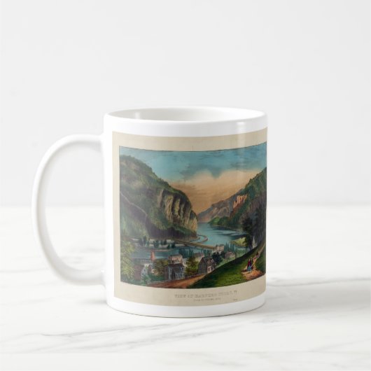 Harpers-Fähre Jefferson County West Virginia 1859 Kaffeetasse (Links)