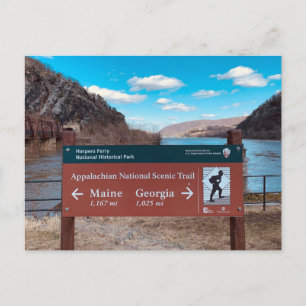 Harpers Ferry Appalachian Trail Postkarte